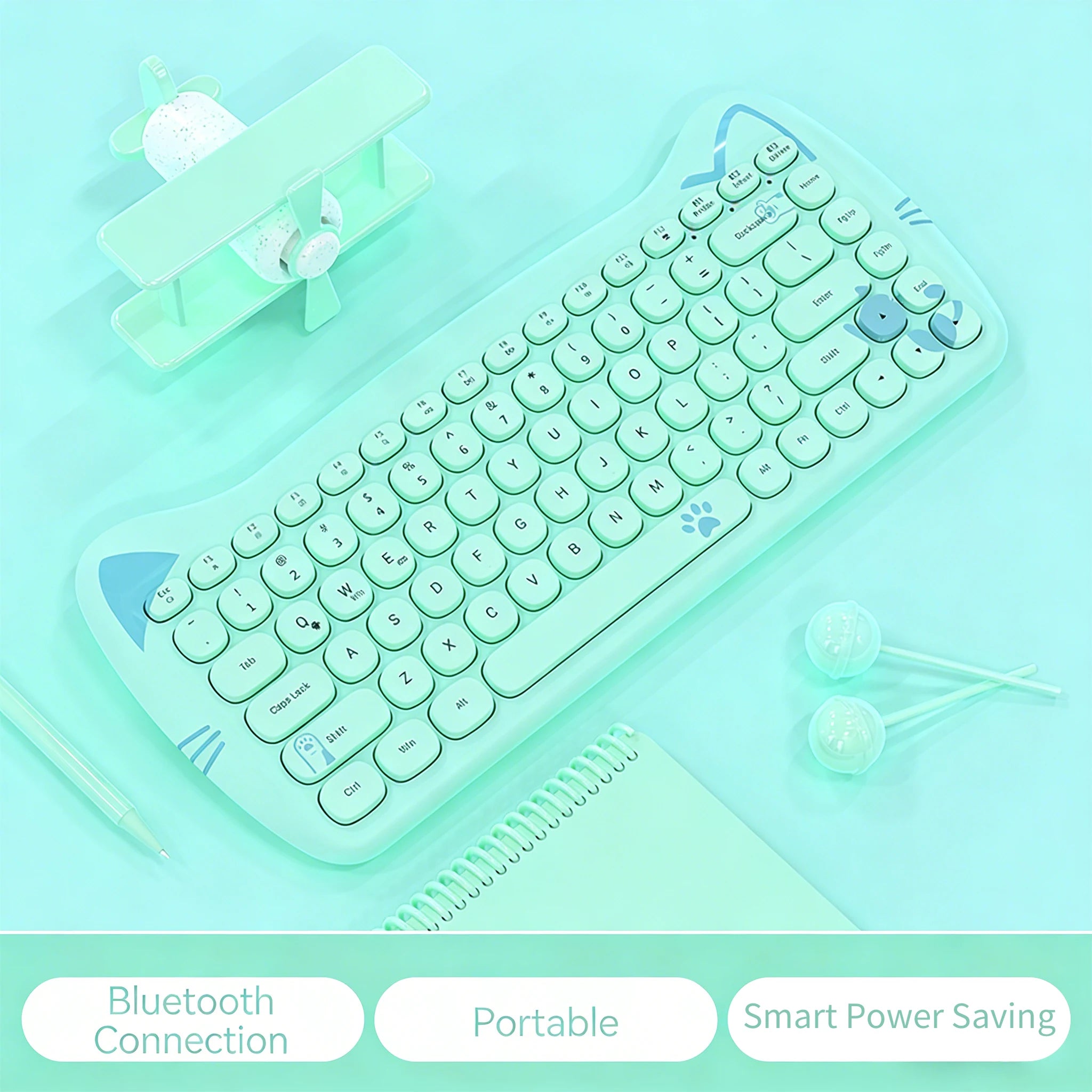Wireless Bluetooth Cat Keyboard