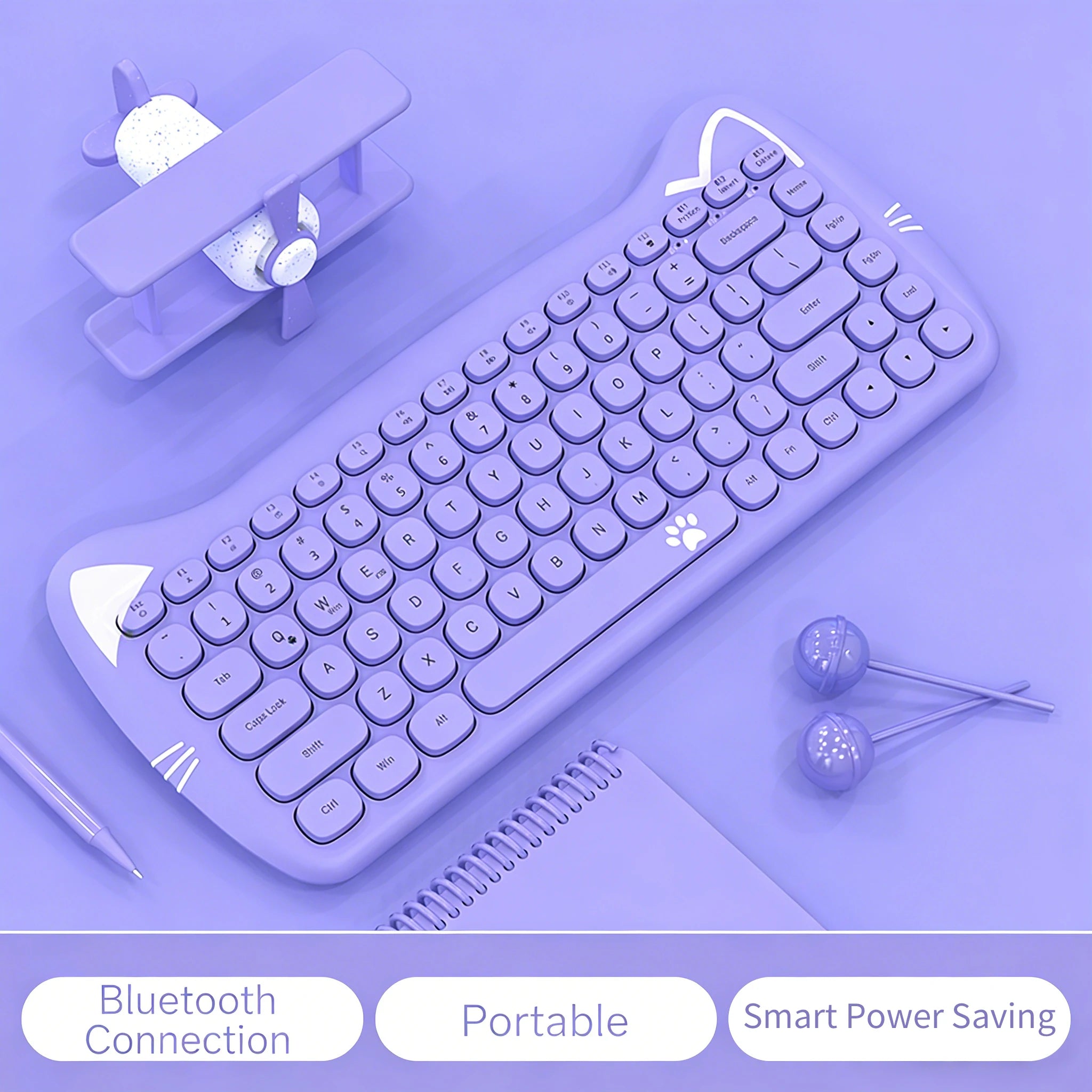 Wireless Bluetooth Cat Keyboard