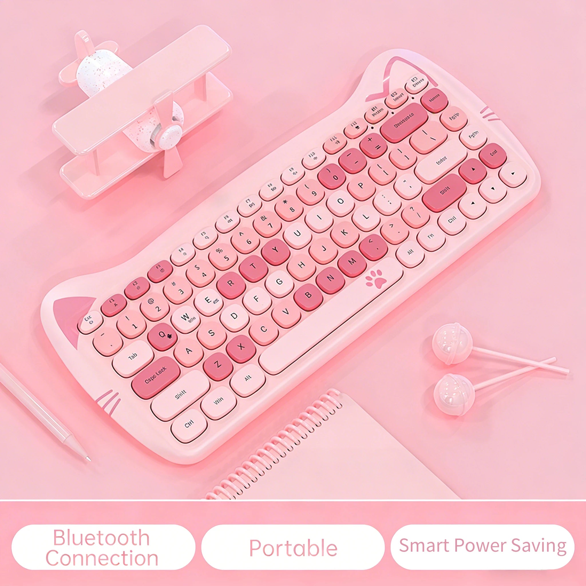 Wireless Bluetooth Cat Keyboard